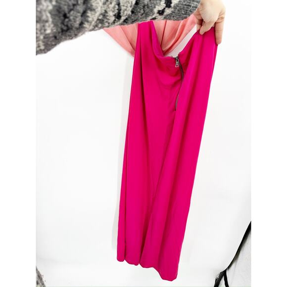 Alice + Olivia Arizona Pink Cutout O-Ring Maxi Dress Size 14 - Picture 6 of 6